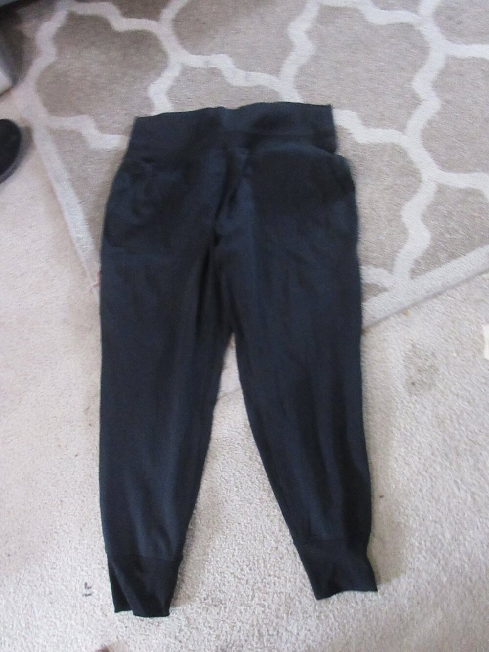 athleta black pull on joggers athletic lounge xl nylon spandex